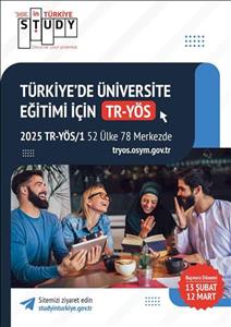 2025 Yılı TR-YÖS/1 Başvuruları 13 Şubat-12 Mart 2025 Tarih Aralığında ÖSYM Tarafından Alınacaktır