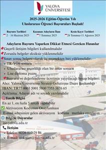 2-16 Haziran Uluslararası Öğrenci Başvuruları Başladı!